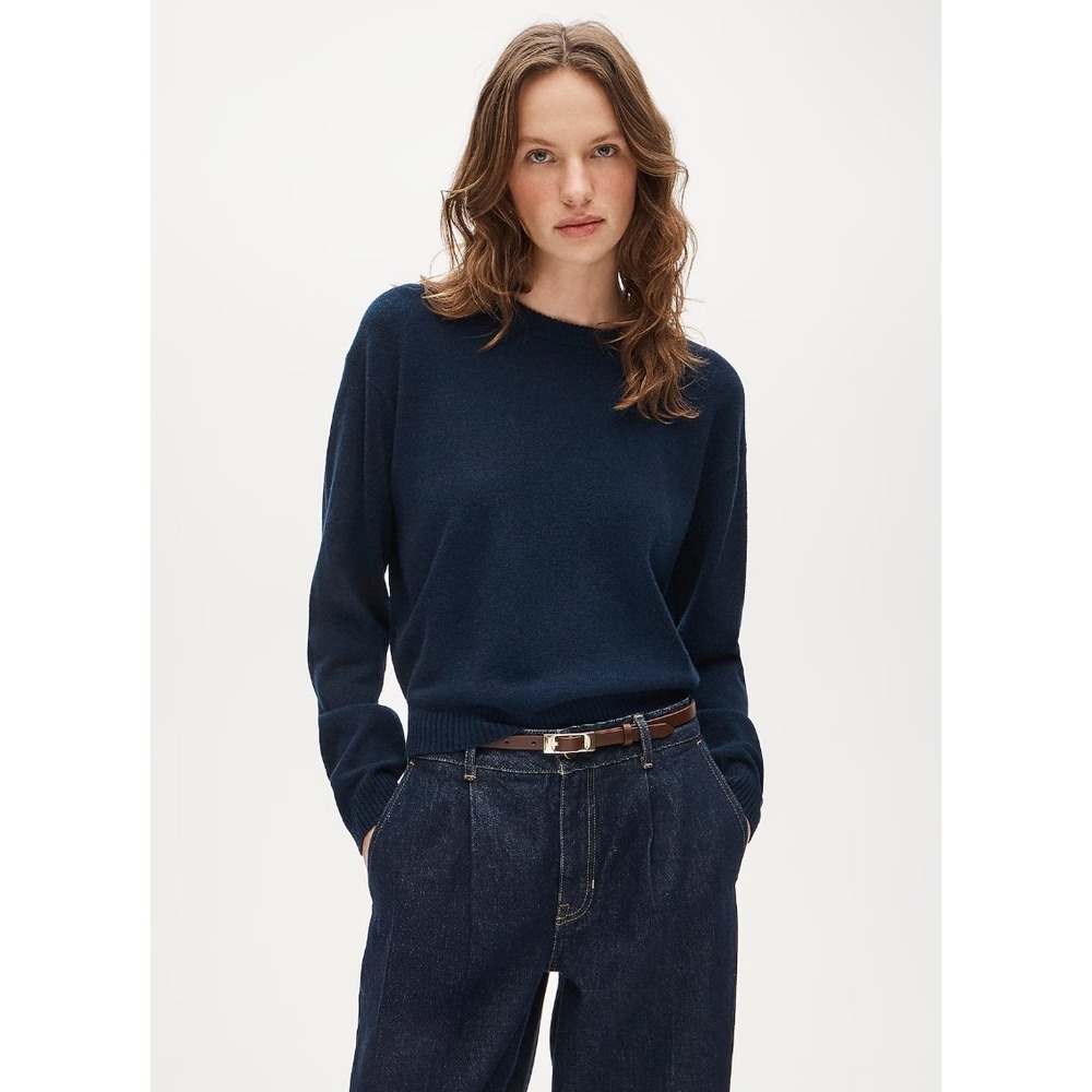 J.Crew | NWT Perfect Cashmere Crewneck in Navy 100% Grade-A Cashmere | Sz XS
